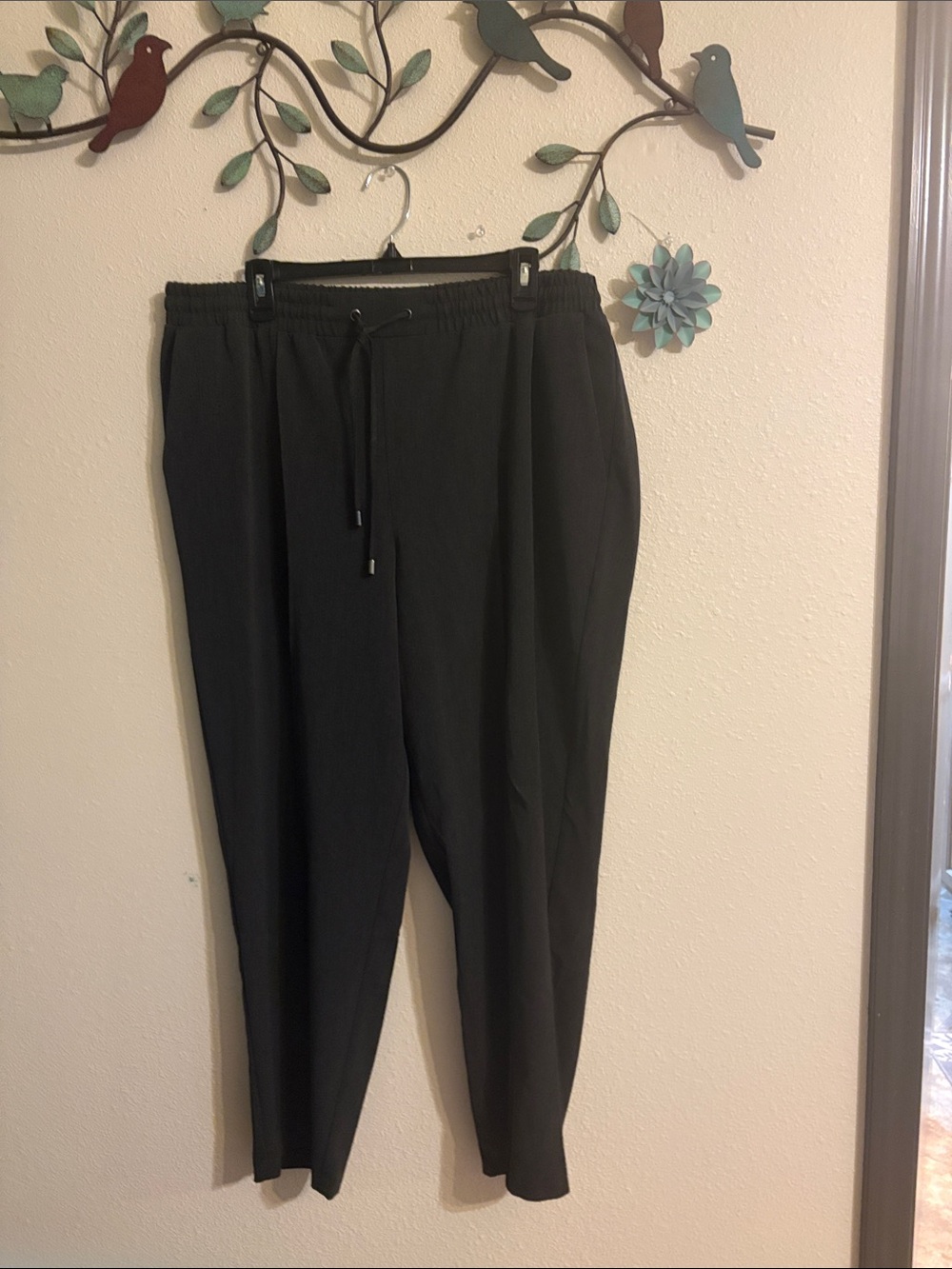 Nine West dark gray Straight-Leg Drawstring Pants